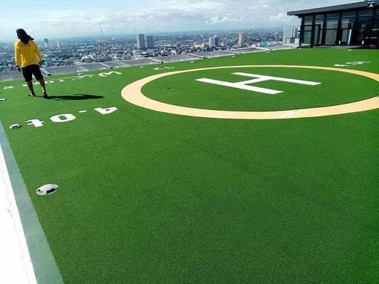 50mm Pile Height UV Resistant Customizable Pattern Artificial Grass for Football Courts