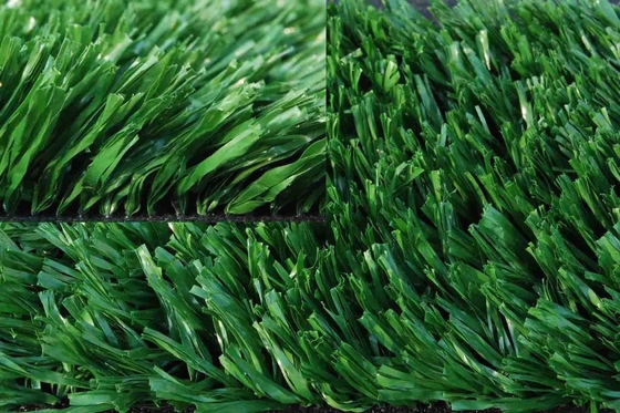 Plastik PP sentetik çim 3/8 inç ölçümlü yapay çim açık hava sporları için düşük bakım ile