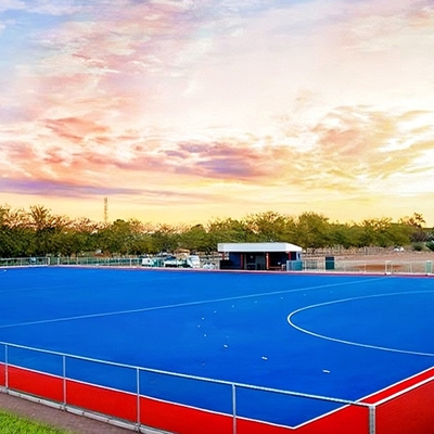 15 mm hokey yapay çim 8000 Dtex Mavi sentetik çim düşük bakımla Mükemmel performans