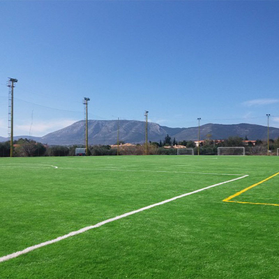 8000 Dtex 140 dikiş / M 55mm Futbol Sentetik Çim Düşük bakım ve kolay montaj