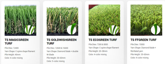 30 mm Yığın Yüksekliği Manzara Çim Ot 12400 Dtex 60 mm