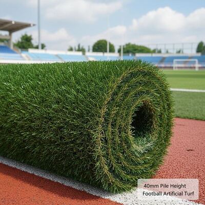 Spor Sahaları İçin 12000 Dtex ve UV Dirençli 40mm Suni Çim Futbol Halısı