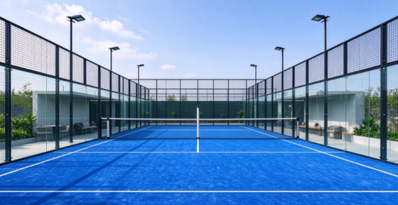 Profesyonel Kortlar İçin FEP Sertifikalı 12mm Hav Yüksekliği Yüksek Yoğunluklu Padel Yapay Çim ve Padel Halısı