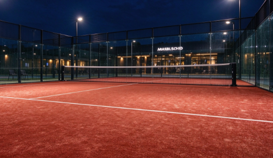 Profesyonel Padel Kortları İçin FEP Sertifikalı 12mm Hav Yüksekliği Tuğla Kırmızı Renkli Padel Yapay Çim