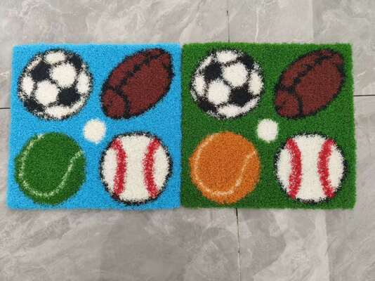 Fotoğraflı Yapay Çim Fotoğraflı Yapay Çim 40mm Futbol Çim Özel Logolar