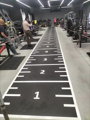 HYROX & SLED Sporları için Yüksek yoğunluklu yapay çim özelleştirilebilir logo ve kolay bakım ile